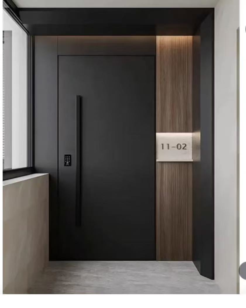 Contemporary aluminum entry door